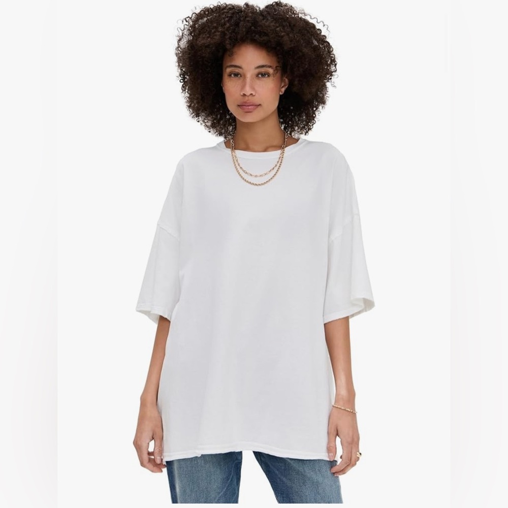 Free People White Short Sleeve Tee